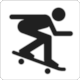 BS 8501 Public Information Symbol No 9052: Skate Boarding