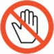 Eco-Mo Foundation Pictogram: Do Not Touch