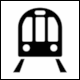 ISO 7001 Public Information Symbol PI TF 003: Underground or metro railway station or trains