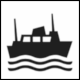 ISO 7001 Public Information Symbol PI TF 004: Port or ships or ferries or boats