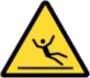 ISO 7010 - Registered safety sign W011: Warning: Slippery Surface