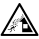 ISO 7010 Registered Safety Sign No W040: Warning; Roof Avalanche