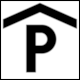 Pictogram No 11 of the Austrian Standard NORM A 3011: Parking Garage (Parkhaus)