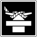 Parks Canada Guidance and Information Symbols, Pictogram No 6-4-219: Boat Tie-up