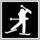 Parks Canada Pictogram No 6-4-311: Skate Skiing
