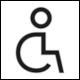 Pictogram Barrier-free Access (Barrierefreier Zugang, Schlossmuseum Linz)