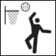 Italian Traffic Sign No 221: Basketball (Pallacanestro)