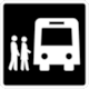 Pictogram SIS-19a: Bus Stop (Parada de autobs) from Mexico City