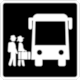 Pictogram SIS-92: Bus stop for foreign tourists (Parada de autobs turstico forneos) from Mexico City