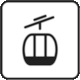 Crans Montana Piste Map: Pictogram Gondola Lift (T�l�cabine, Gondelbahn)