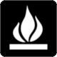 Queensland Government Parks and Forests Maps: Pictogram Open Campfire