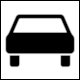 Car as Detail from German Traffic Sign No 276: No Passing (berholverbot)