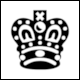 No 265A: Chess Piece King, Black from Font Arial