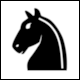 No 265E: Chess Piece Knight, Black from Unicode Standard, Version 17.0