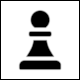 Chess Piece Pawn, Black from omgsymbol.com