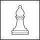 Chess Piece Bishop, White from omgsymbol.com