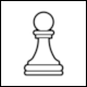 Chess Piece Pawn, White from omgsymbol.com