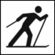 Pictogram ID21a Starting Point for Cross-country Skiing Track