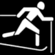 Olympic Winter Games 1976 in Innsbruck: Pictogram Cross-country Skiing by Alfred Kunzenmann