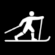 Parcs Nationaux de France, 2014, Pictogram No 155: Cross-country Skiing Track (Piste de ski de fond)