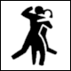 Pictogram Dancing (Piktogramm Tanzen, Tanzsaal, Tanzlokal) found in: NHW-Sammlung