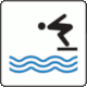 Italian Traffic Sign FIGURA II 219 ART. 125: Pool (Piscina)