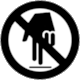 Industrial Safety Symbol (Prohibition): Do Not Touch
