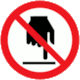 Parks Canada Guidance and Information Symbols: Prohibition Symbol No 1-1-043: Do Not Touch