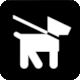 Pierce, T. (1996): The International Pictograms Standard, page 70, Pictogram Leashed Pets, Animales sujetos con correa