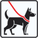 MD Schilder: Pictogram Leash Requirement (Leinenpflicht)