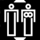 Takahashi page 22: Pictogram Elevator. The Royal Coin Cabinet, Stockholm. Design: Gabor Palotai