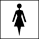 UIC 1965 Pictogram: Toilets, Ladies