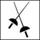 Modley & Myers page 112, Swedish Standard Recreation Symbols (SSRS): Pictogram Fencing