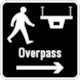 Traffic Sign Symbol: Pedestrian Overpass (Singapore)