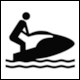 Pictogram Jet Ski (Motoros v�zis�) from KRESZ, Hungary