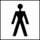 UIC 1965 Pictogram: Toilets, Gentlemen