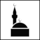 Hungarian Road Sign: Mosque (Iszl�m egyh�zi �p�let, mecset)