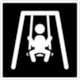 Sign: Playground with Swing (Kinderspielplatz - mit Schaukel) by deinschilderdruck.de