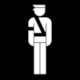 Pictogram No 14: Police (Polica). Argentina Sealtica Turstica Nacional 2006, by Cnovas Eduardo