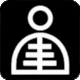 Takahashi page 116, Hospital Signage Pictogram No 19: Radiology. Design Firm: Sawamura Design Associates (1999)