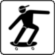 Pictogram No Z-RA111: Skateboarding Permitted (Jazda na deskorolkach dozwolona) from alleBHP.pl