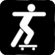 Pierce, T. (1996): The International Pictograms Standard, page 156, Pictogram Skateboarding (Monopatinaje)