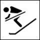 Website OBERSTDORF � KLEINWALSERTAL BERGBAHNEN: Pictogram Skier, simple (Skifahrer, simpel)