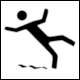 Pictogram Slippery, Danger of Falling from Signs and Labels Ltd., 1984