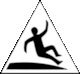 Modley & Myers page 111, Swedish Standard Recreation Symbols (SSRS): Pictogram Slippery Gangway