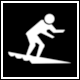 Pictogram No IS,8: Surfboard Riding (Australia, National Aquatic and Recreational Signage Style Manual)