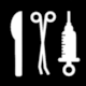 Takahashi page 118, Hospital Signage Pictogram No 21: Operating Room. Design Firm: Nikken Space Design (1996)
