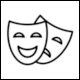 �le-de-France mobilit�s Pictogram No 0039949: Theater, Show (Th��tre & spectacle)