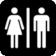 Pictogram Toilet (Toilettes) from Aroports de Paris: PARIS-Charles de Gaulle Airport (Terminal 1)