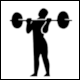 Modley & Myers page 113, Swedish Standard Recreation Symbols (SSRS): Pictogram Weightlifting
